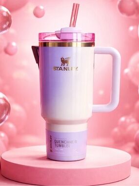 NWT Stanley H2.0 40 oz Tumbler – Wicked Glinda Pastel Gradient, Handle & Straw
